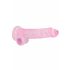 REALROCK - caurspīdīgs reālistisks dildo - rozā (19cm)