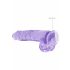 REALROCK - caurspīdīgs reālistiskais dildo - violets (22cm)