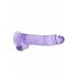 REALROCK - caurspīdīgs reālistiskais dildo - violets (22cm)