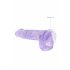 REALROCK caurspīdīgs reālistisks dildo violets (15 cm)