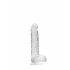 REALROCK - caurspīdīgs realistisks dildo - dzidrs (15cm)