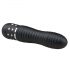 Easytoys Diamond Ribbed - rievots kociņš vibrators (melns)