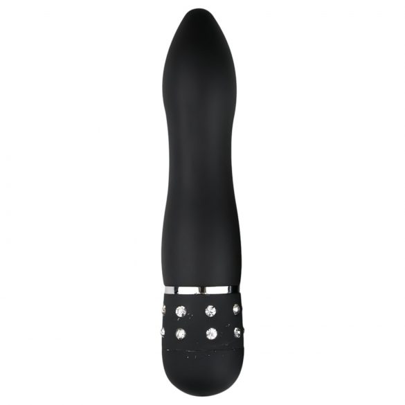 Easytoys Diamond Curved - mini nūjas vibrators (melns)