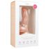 Easytoys - piesūceknis, sēklinieki dildo (15 cm) - dabīgs