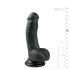 Easytoys - piesūceknis, ar sēkliniekiem, dildo (15 cm) - melns