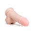 Easytoys - ar piesūcekni, ar sēkliniekiem dildo (17.5 cm) - dabīgs