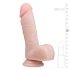 Easytoys - ar piesūcekni, ar sēkliniekiem dildo (17.5 cm) - dabīgs