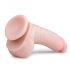 Easytoys - piesūceknīša, sēklinieku dildo (20 cm) - dabīgs