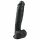 Easytoys - piesūcekņa, sēklinieku liels dildo (26,5cm) - melns