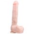 Easytoys - piesūceknis, liels dildo ar sēkliniekiem (29,5cm) - dabīgs