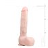 Easytoys - piesūceknis, liels dildo ar sēkliniekiem (29,5cm) - dabīgs