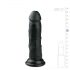 Easytoys - piesūcekņa dzīvesveida dildo (15,5 cm) - melns