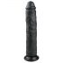 Easytoys - piesūcekņa pamatne, īpaši liels dildo (28,5cm) - melns