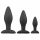 Easytoys Rocket - anālais dildo komplekts - melns (3 daļas)