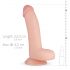 Real Fantasy Klints - dzīves izmēra dildo ar sēkliniekiem - 22 cm (dabisks)