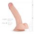 Real Fantasy Derek - ar reālistisku sēklinieku dildo - 22cm (dabīgs)