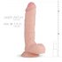 Real Fantasy Glynn - reālistisks dildo ar sēkliniekiem - 25cm (dabīgs)