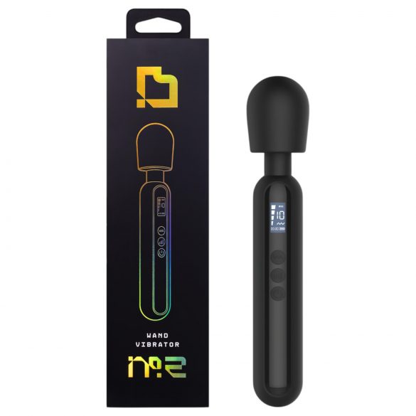 BLAQ - liels digitālais masāžas vibrators (melns)