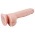 Mr. Dixx 7.6 - piesūceknis, sēklinieki dildo - dabisks (19,5cm)