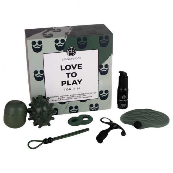 Sure, here is the translation of the product name into Latvian:

Pleasure Box Love to Play - masturbatoru komplekts - 6 daļās