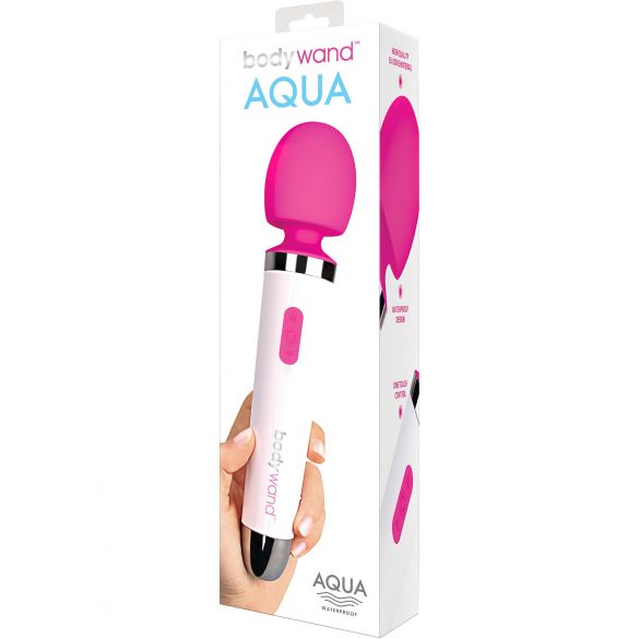 Bodywand Aqua Wand - ūdensnecaurlaidīgs masāžas vibrators (balts-rozā)