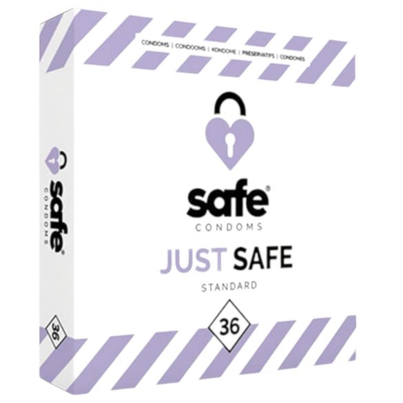 SAFE Just Safe - standarta, vaniļas prezervatīvi (36 gab.)