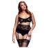 BACI Plus Size - mežģīņu apakšveļas komplekts - melns (XL-XXL)