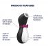 Satisfyer Penguin - uzlādējams, ūdensizturīgs klitora stimulators (melns-balts)