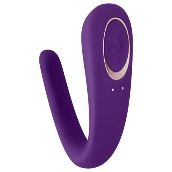 Satisfyer Double Classic - ūdensizturīgs, uzlādējams pāru vibrators (violets)