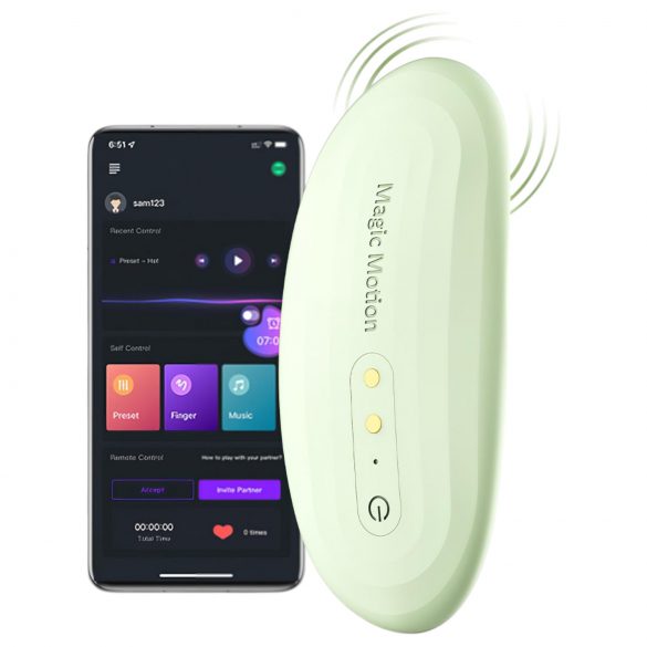 Magic Motion Nyx - gudrās biksītes vibrators (zaļš)